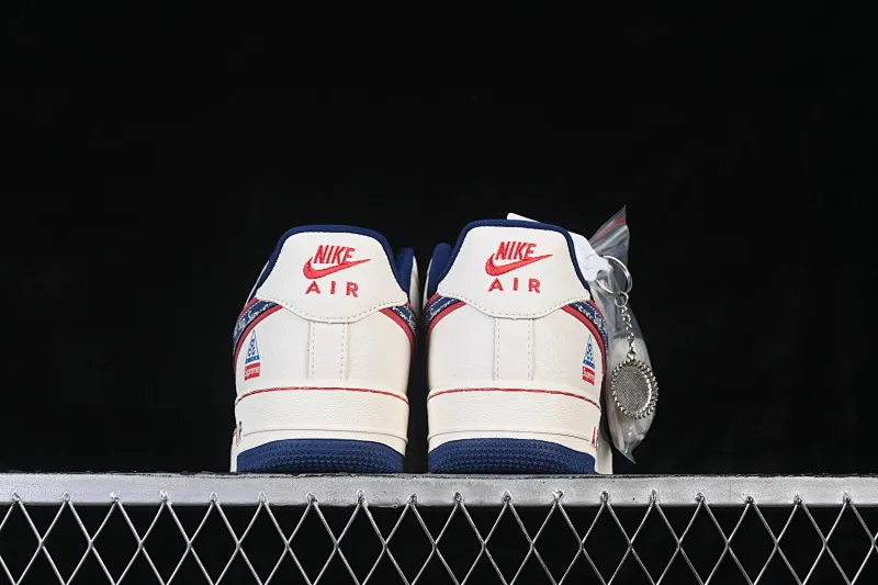 All categories Nk Air Force 1 Air Force series Nk Air Force 1 Low Air Force low-top Nike Air Force 1'07 Low Sup joint white, red and blue three small hooks Air Force 1 low-top casual sneakers DD1982-328
